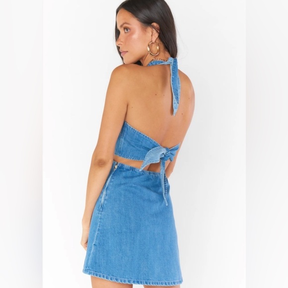 Show Me Your MuMu Blue Denim Mini Dress - Picture 2 of 2